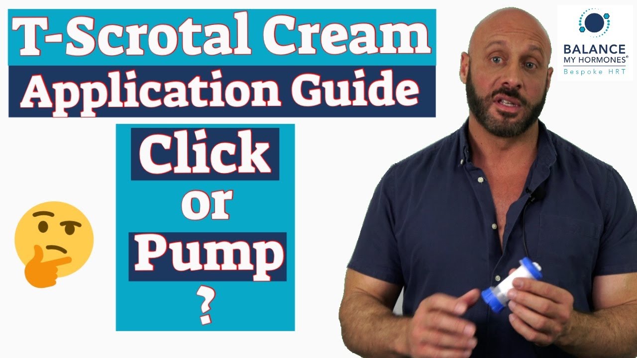 Topiclick Testosterone Cream or Pump? How to use and apply compounded testosterone cream to scrotum
